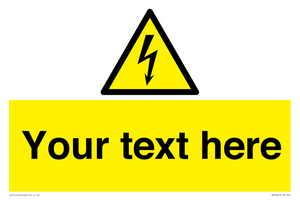 Custom electrical warning sign